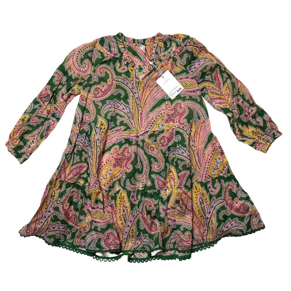 NWT Zimmerman Kids Teddy Paisley Print Tiered Dress